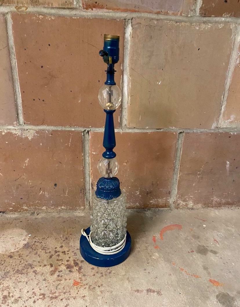 Vintage Glass Lamp Base