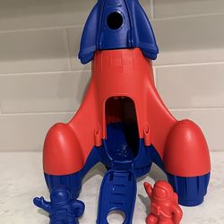 Green Toys Rocket Red/Blue -4 Piece Pretend Play