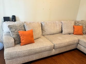 Light Gray Fabric Sectional Sofa