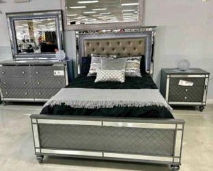 Bedroom Set Juego De Dormitorio 4 Pcs NEW Financiamiento Sin Credito  $1499