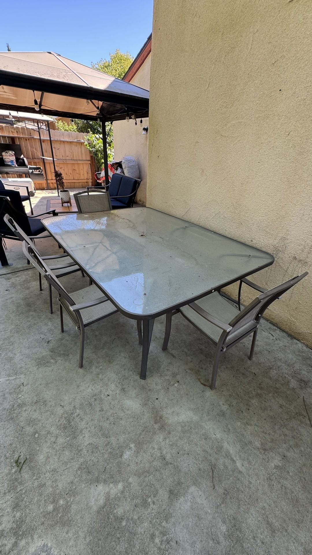 Glass Table With 4 Chairs