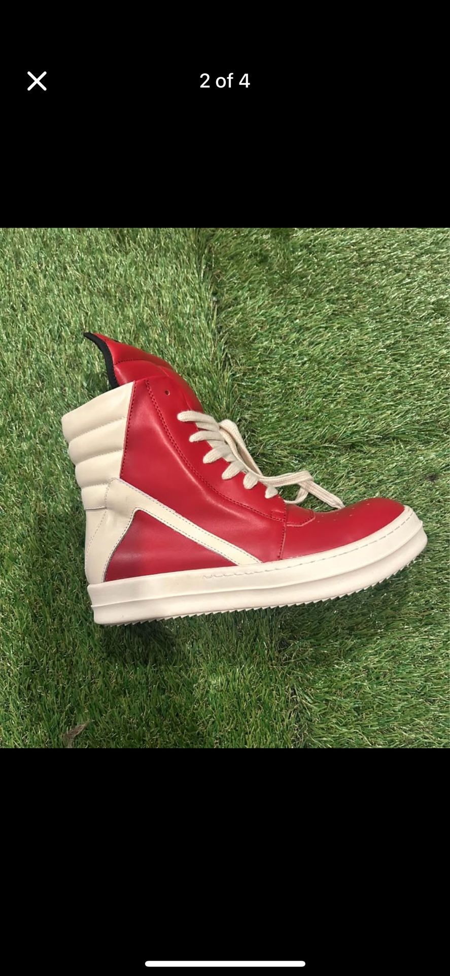 Rick Owens Mainline Red Geobaskets