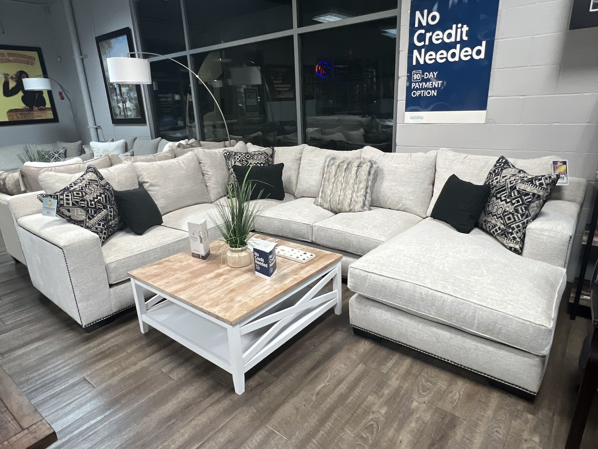 Large Plush Sectional (memory Foam) American Made