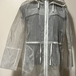 Rare Transparent Moncler Rain Coat Jacket And Size 5 