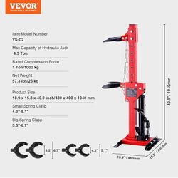 Hydraulic Strut Spring Compressor - 4.5 Ton/9920 LBS Jack Capacity, 1 Ton Rated Compression Force, Auto Coil Tool for Removing 38}