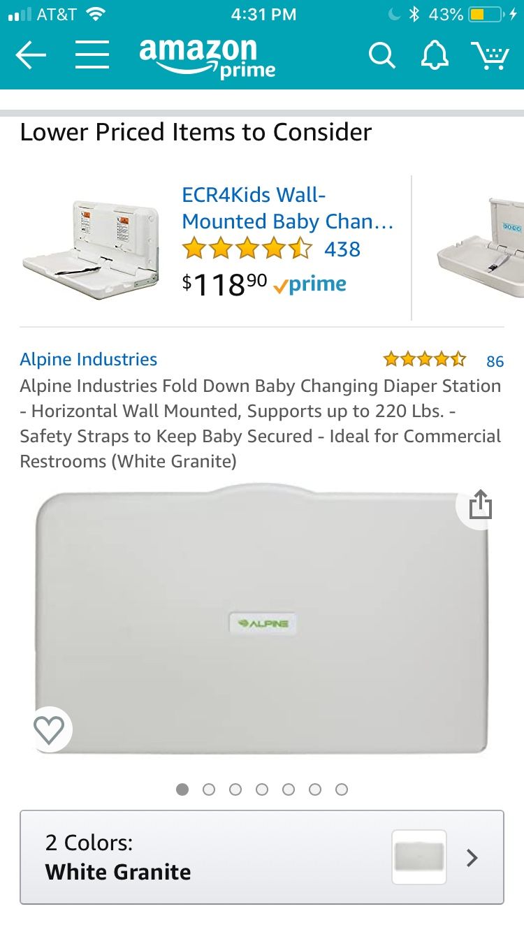 Comercial Changing table