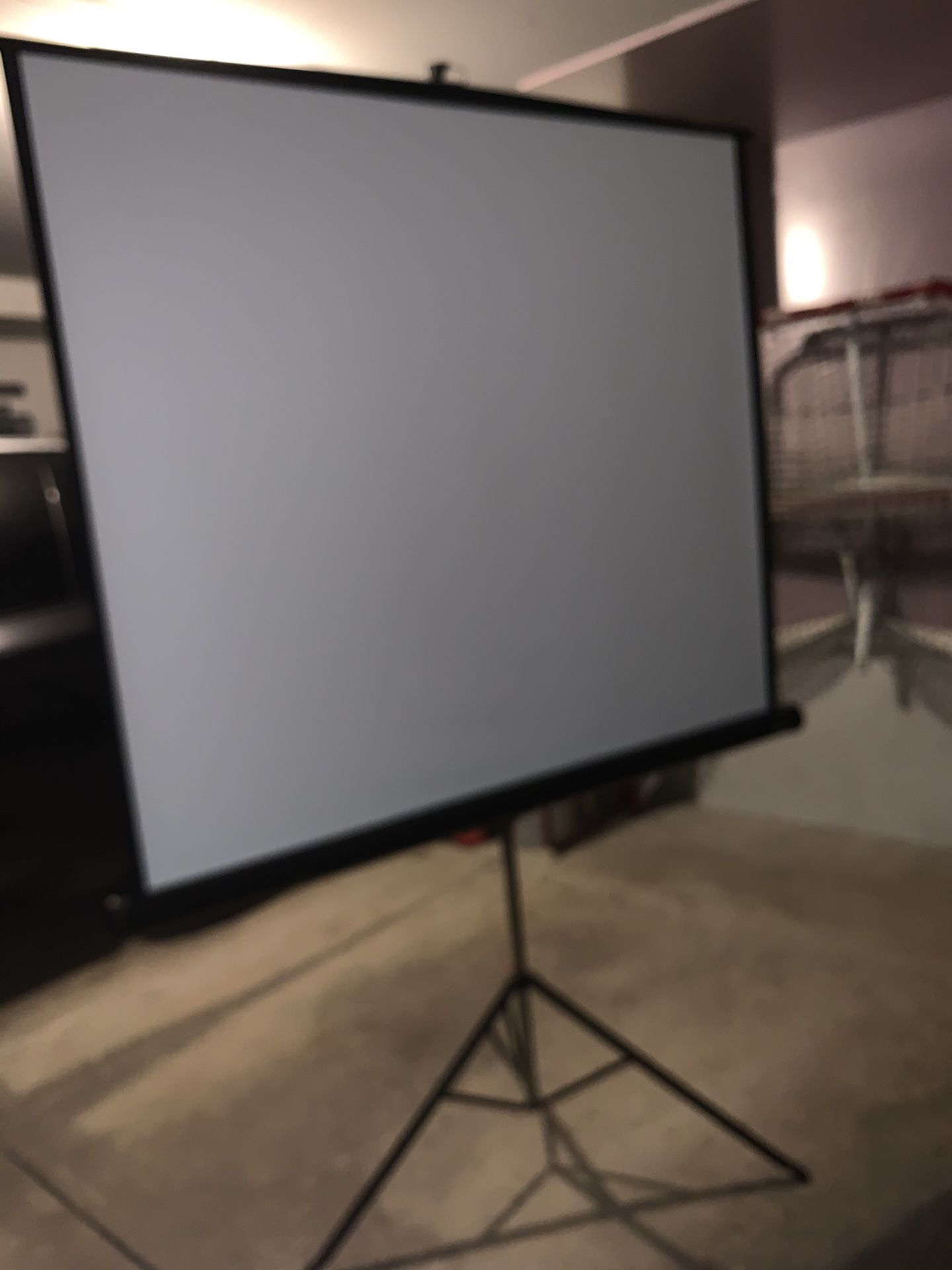 Foldable screen projector with stand