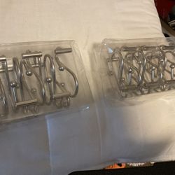 Two New Shower Curtain Hooks, Never Been Open ( Both For $10) (NO SHIPPING)