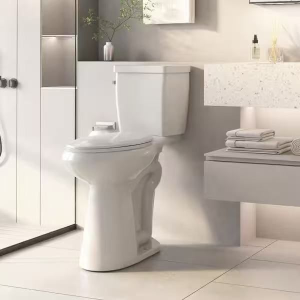 High S-Trap 2-Piece 1.28 GPF Elongated Chair Height Floor Mounted Toilet 