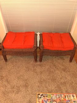 Wicker benches