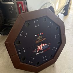Folding Poker Table Leather Edge