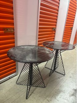 Outdoor/patio black coffee tables
