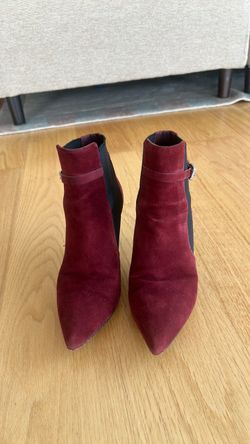 Michael Kors Burgundy Suede Pointed-Toe Ankle Boots