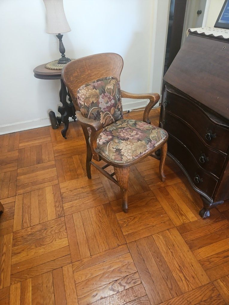 2 Hand Made Upholstered Captains Chairs