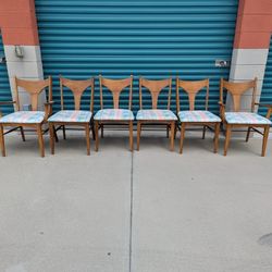 Vintage Mid Century Modern Walnut Dining Chairs By Broyhill, C1960s