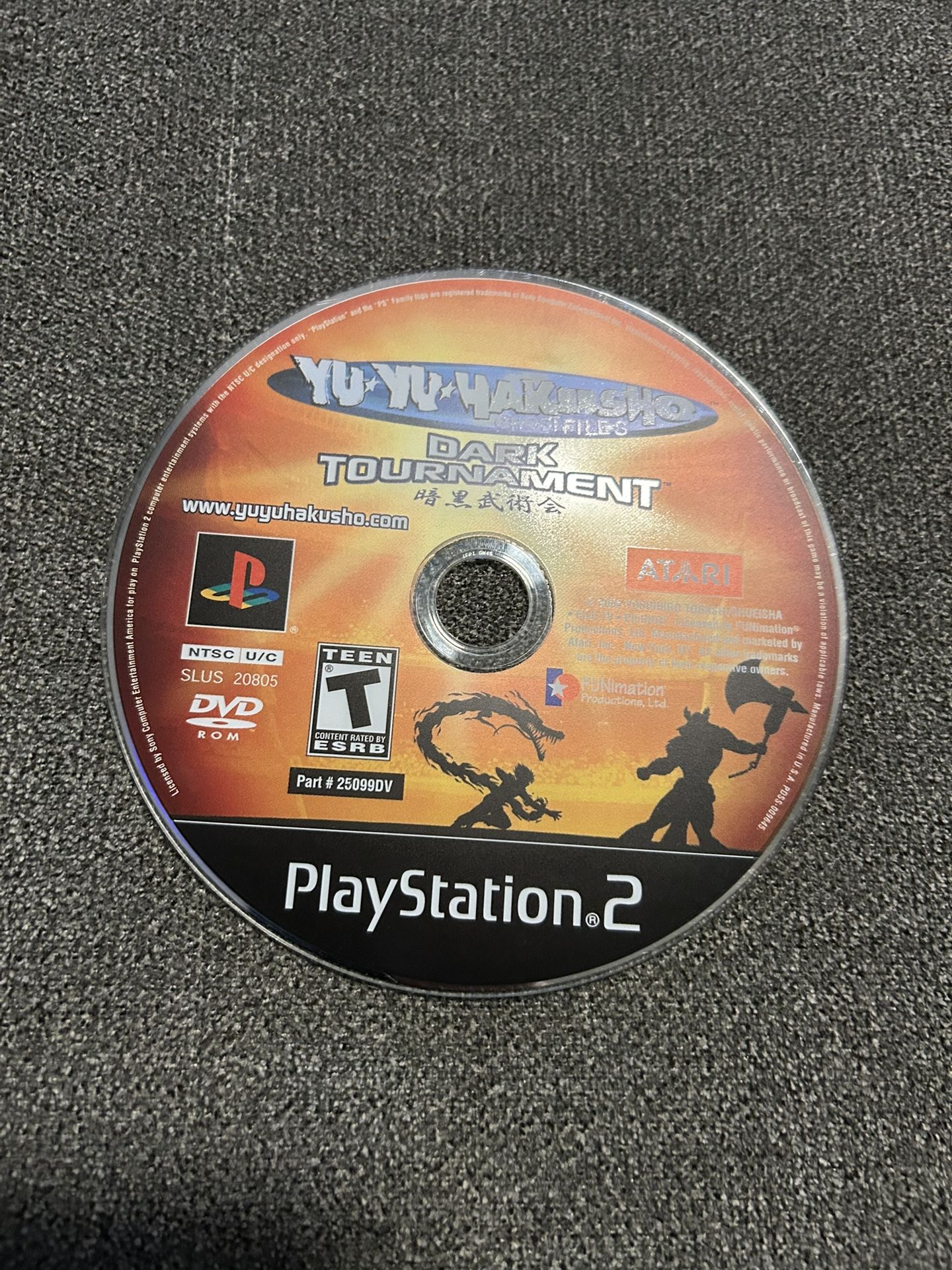 Yu Yu Hakusho: Dark Tournament PS2 Disc-Only