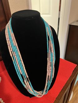 Vintage Turquaze And Beige Strands