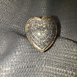 Half Ct Diamond Hart Shaped Gold Band Ring