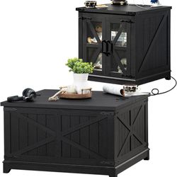 New in box Farmhouse Coffee Tab le Sets 2 Pieces,