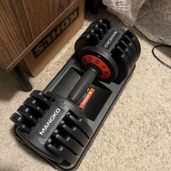 Mangko Adjustable Dumbbells 55LB Single Dumbbell Weight, 5 in 1 Weight Dumbbell with Anti-Slip Handle,Ideal for Home Gym Workouts