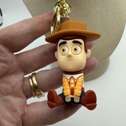 891-ATT Character from Movie 3D Silicone Charm Keychain With Bell Super Niu