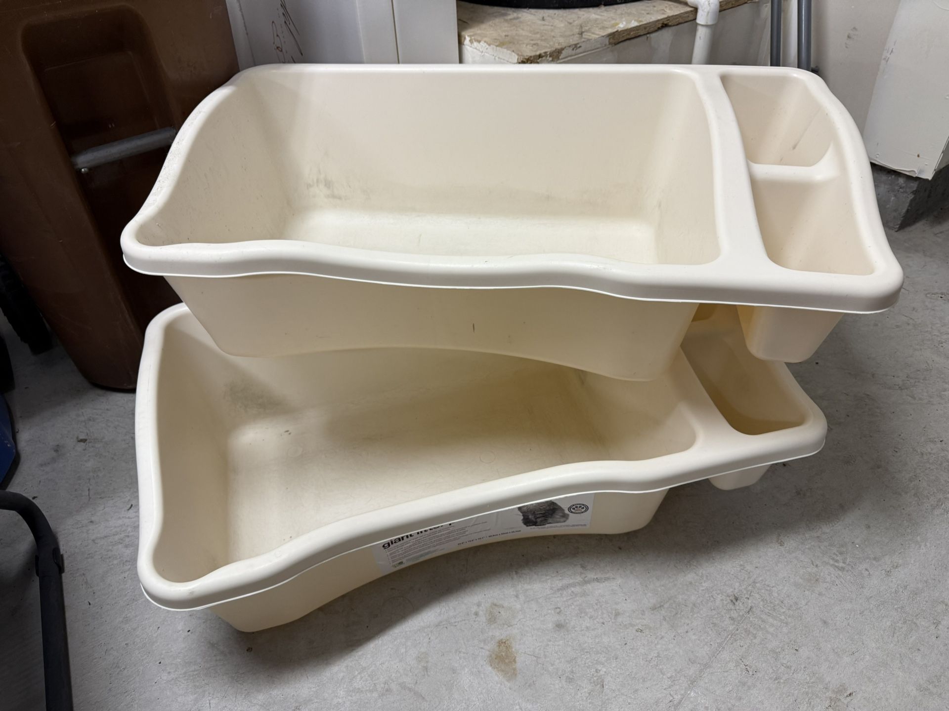 2 Giant Cat Litter Boxes