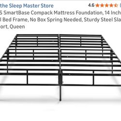 Queen Metal Smart Bed Frame 14 Inch