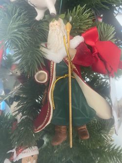 Ceramic Santa Ornament 