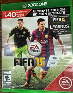 FIFA 15 Ultimate Edition (Xbox One) CIB Tested | Lionel Messi Cover Soccer Game