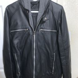 Guess Mens Leather Jacket $50