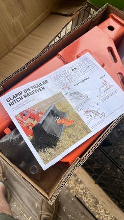 Clamp on bucket hitch receiver