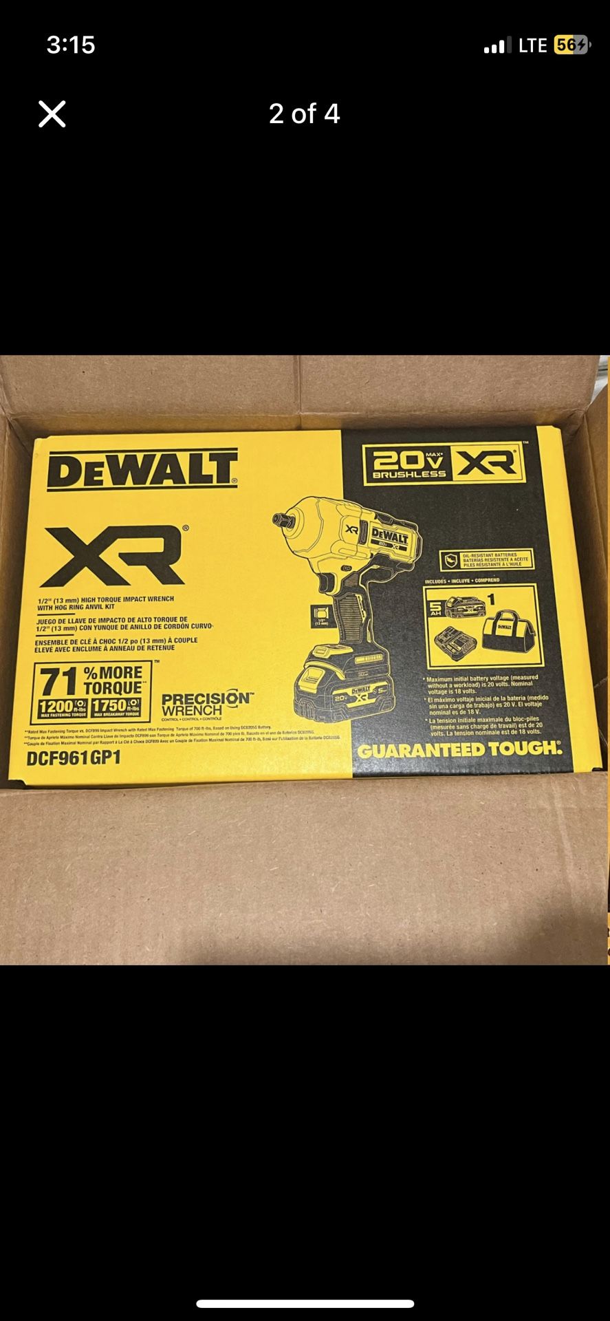 Dewalt 1/2” High Torque Impact Kit. Newest Model