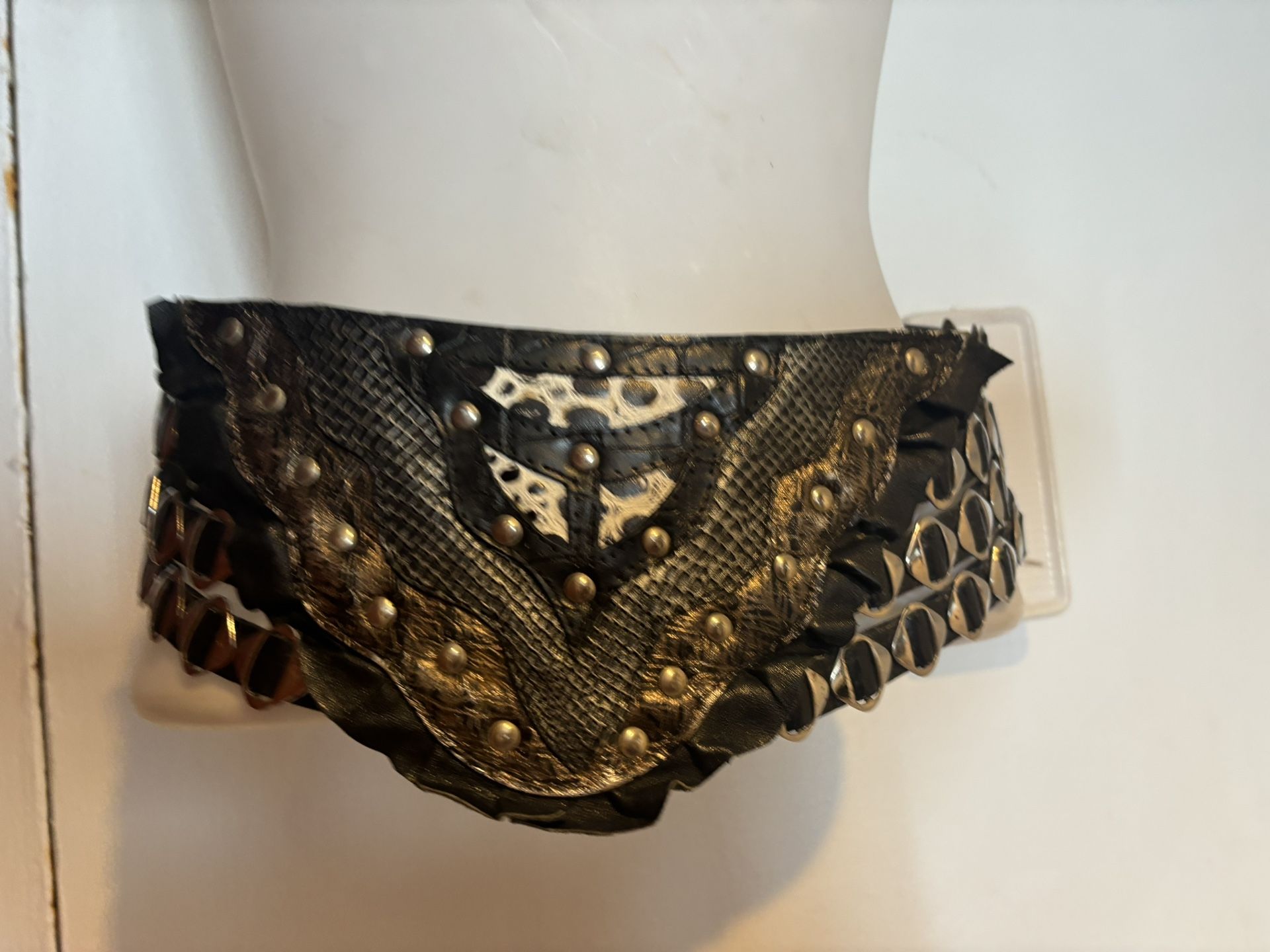 Esperanza Belt runway dress suit belt studded wide corset belt corset accessory