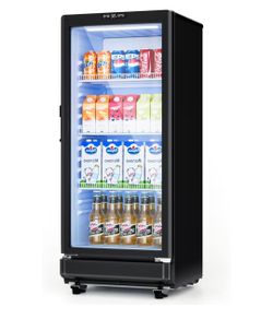 Commercial refrigerators with glass door display