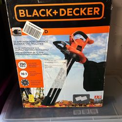 BLACK+DECKER Leaf Blower & Leaf Vacuum, 3-in-1, 12-Amp, 250-MPH, 400-CFM, BV6000