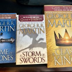 Game of Thrones Paperback Books 1-3, George RR Martin 
