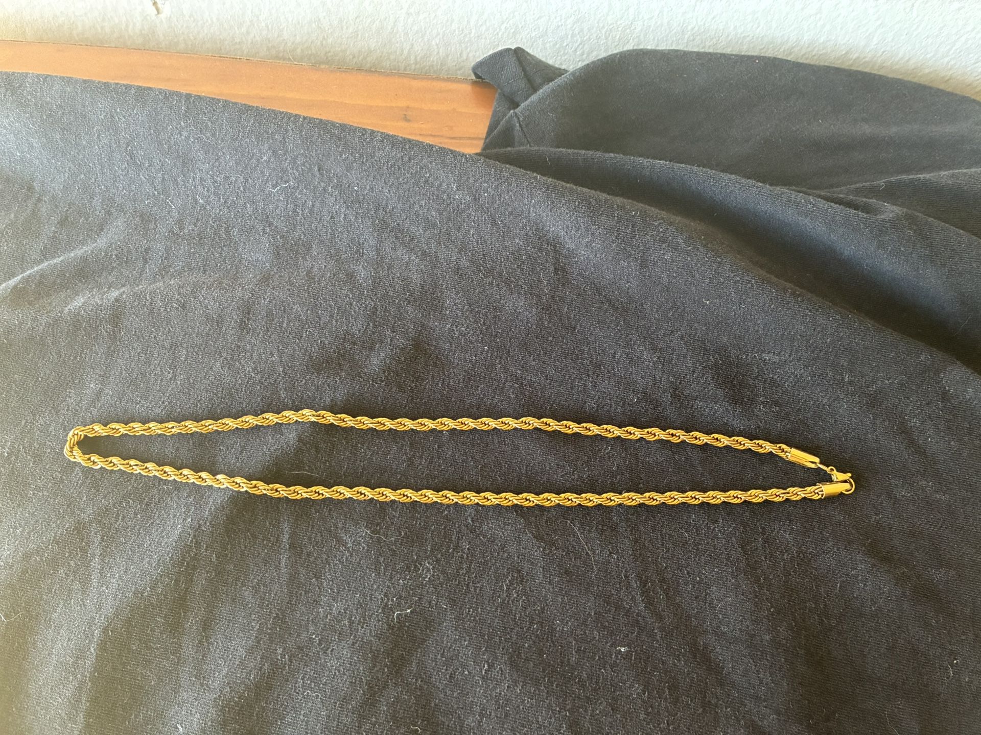 20inch Stainless Steel Gold Plated Rope Chain
