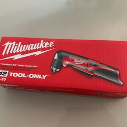 Milwaukee M12 12V Lithium-Ion Cordless 3/8 in. Right Angle Drill (Tool-Only)