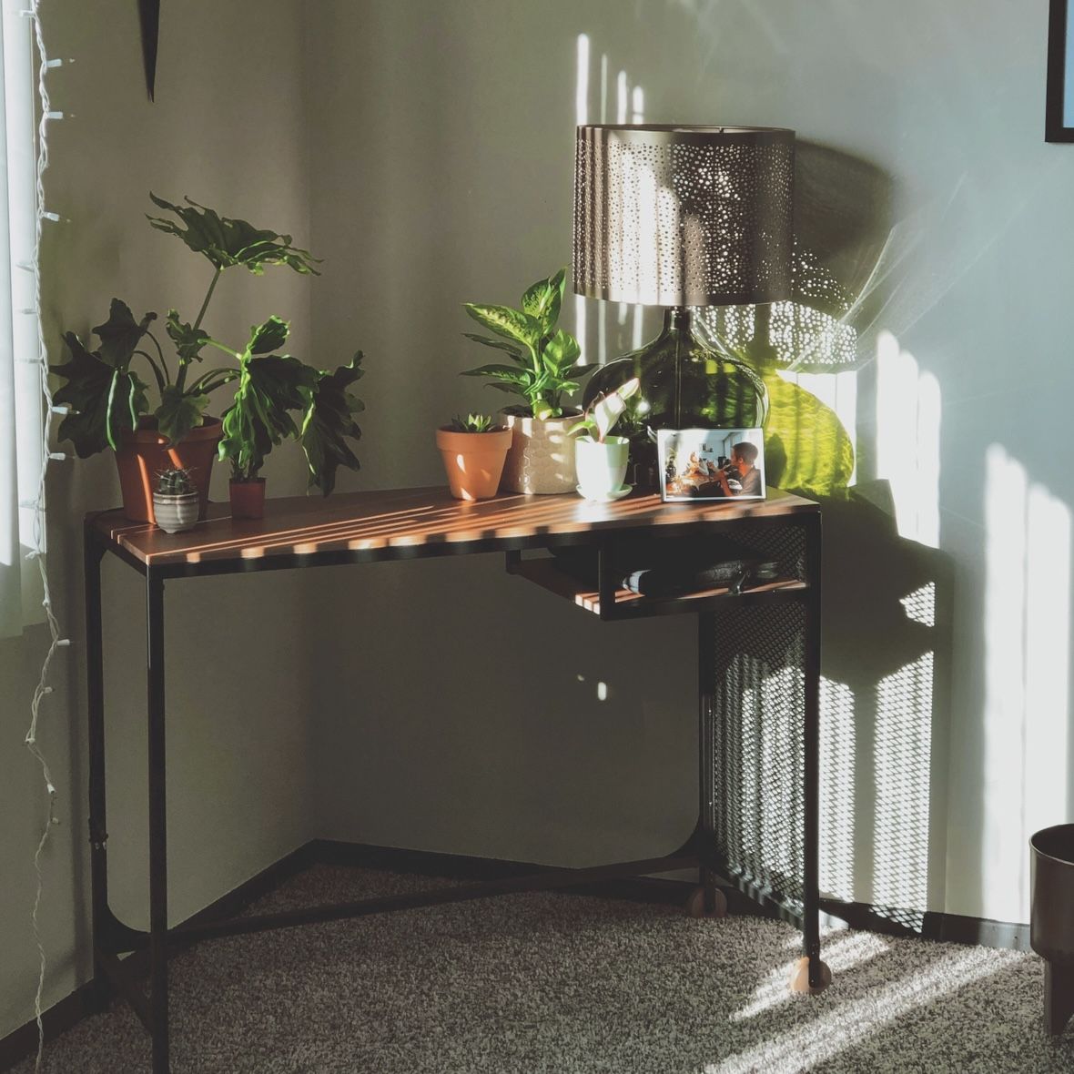 Pine and Steel Desk/Laptop Table