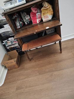 Antique table cabnet