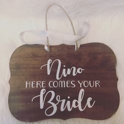 Weeding Wood Signs 