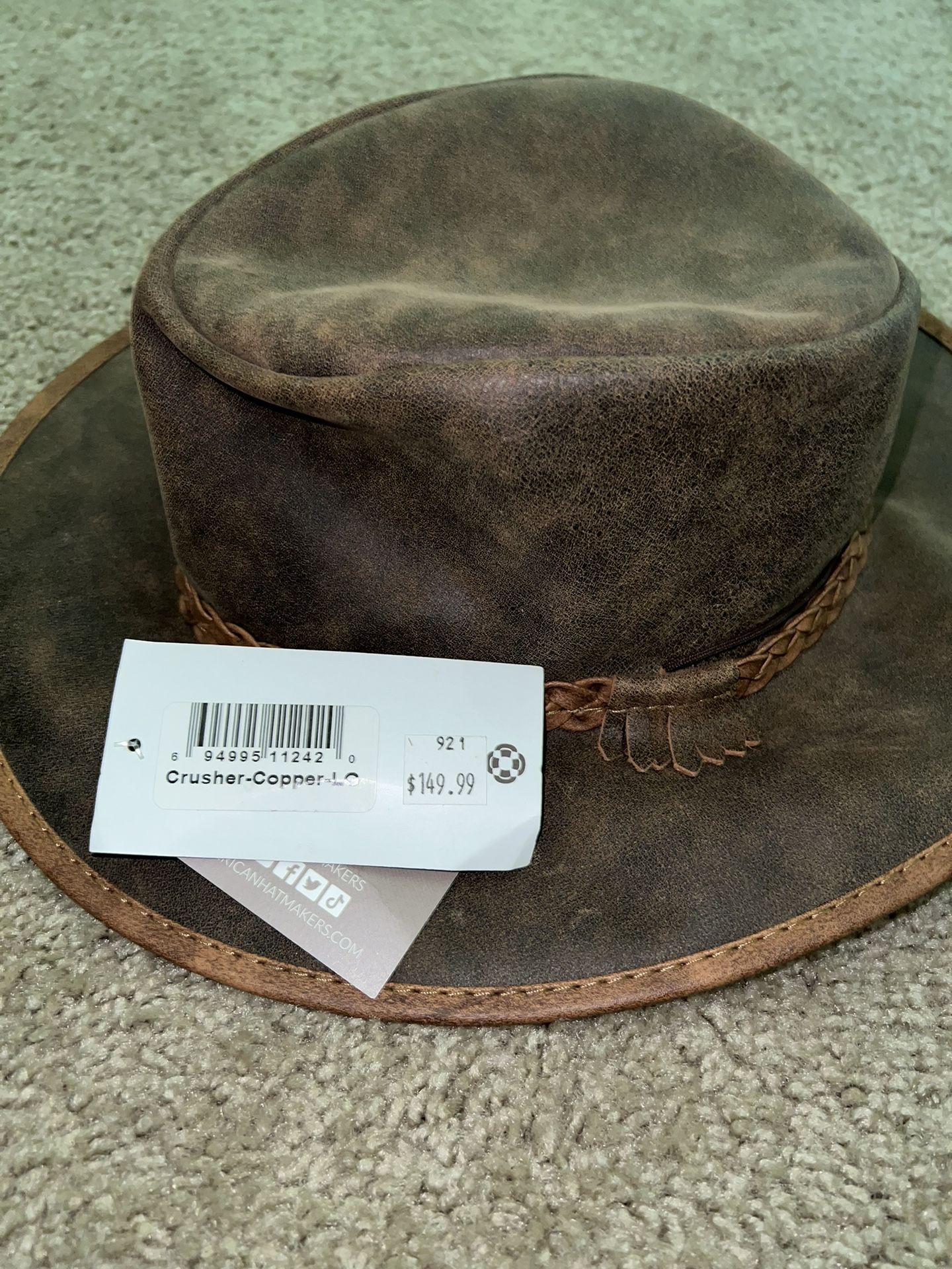 American Hat Maker: Crusher | Men’s/ Women’s Crushable Leather Outback Hat
