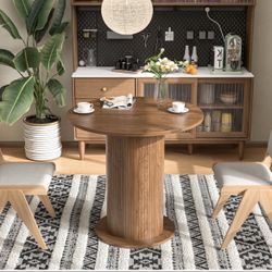 Ebern Designs Round Dining Table Farmhouse Kitchen Table - New In Box