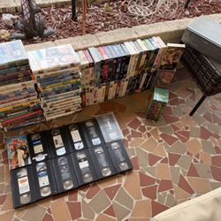 VHS Tape Collection W/ VHS/DVD Player (Make Offer)