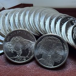 20x SILVER ROUNDS / 20 Troy ounce TOTAL - Golden State Mint Buffalo