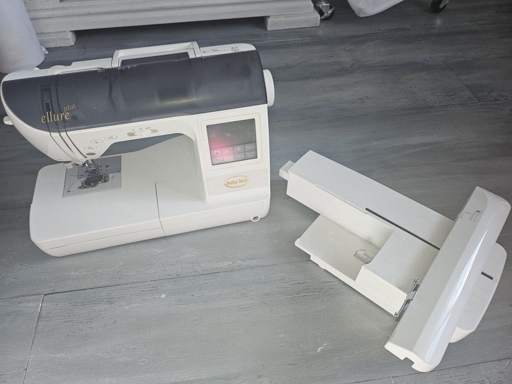 Babylock Ellure Plus Sewing Embroidery Machine And Bernina Rolling Case