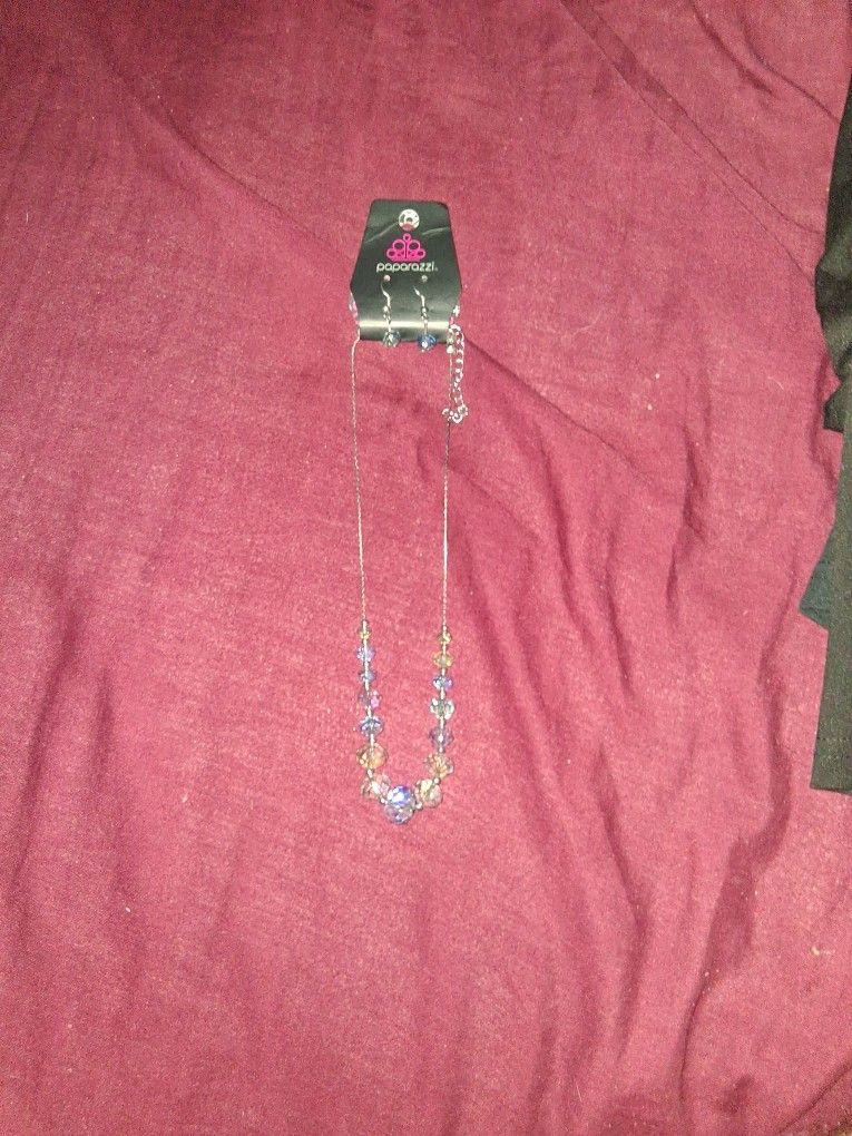 Never Worn Paparazzi Necklace/earing Matching Set