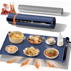 Food Warming Mat with Heat-Resistant Pad, 26X15 Inch, 6 Temperature & 6 Timer Settings