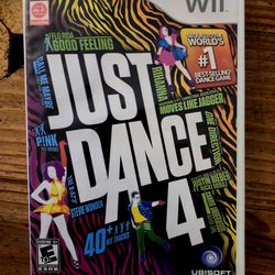 Wii Just Dance 4 game Complete With manual.