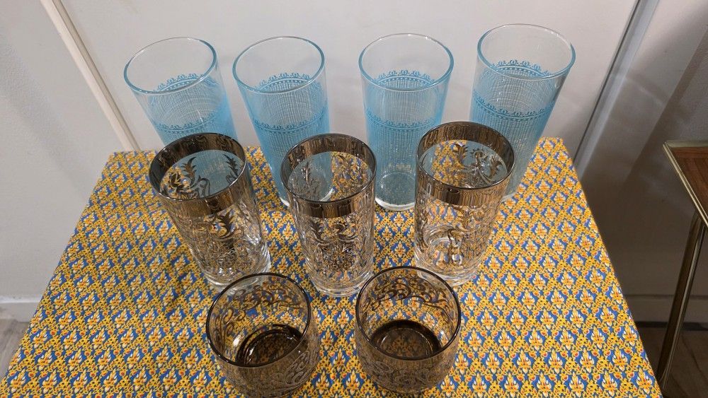 Vintage MCM Barware Lot – Culver, Fire-King & Federal – Priced to Sell
